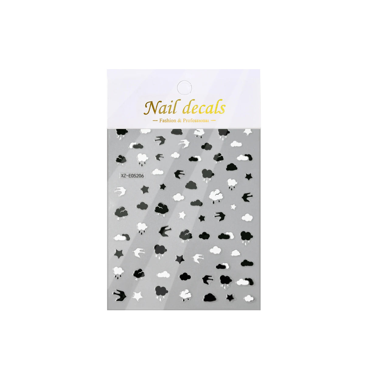 Piano Keys 5D Embossed Nail Art Stickers | DIY Manicure Decals