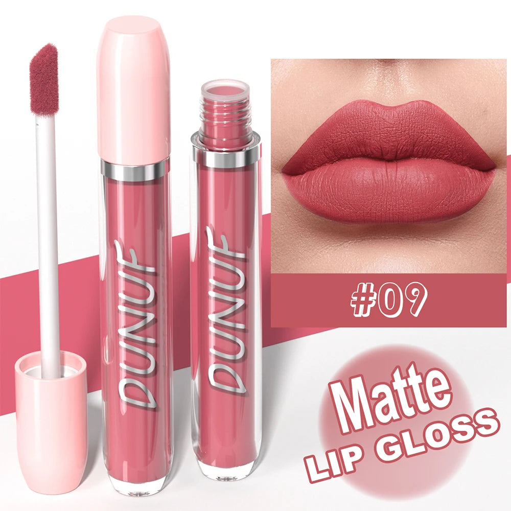 Velvet Matte Liquid Lip Gloss 25 Colors – Waterproof & Long-Lasting