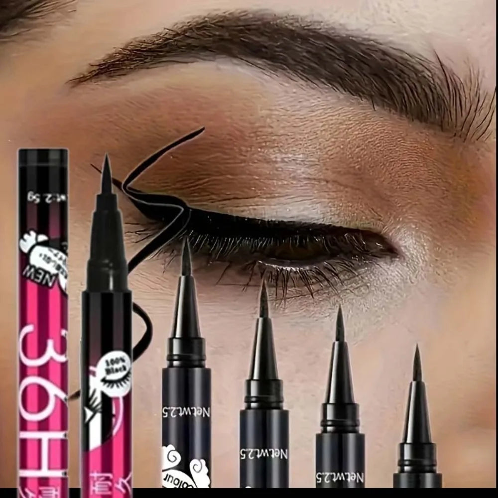Smooth Black Liquid Eyeliner Pen – Ultra-Fine Tip 36H Waterproof Liquid Eyeliner Pen PRIMED