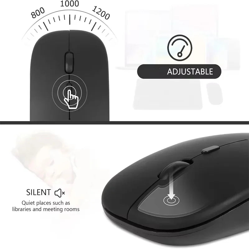 Silent Bluetooth Wireless Mouse – 1600 DPI, Noiseless, Universal Wireless Bluetooth Mouse PRIMED