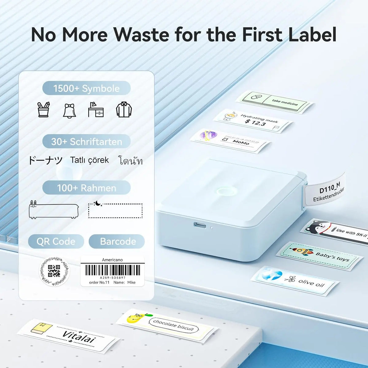 Niimbot D110M Bluetooth Thermal Label Maker | Portable Mini Thermal Label Maker PRIMED