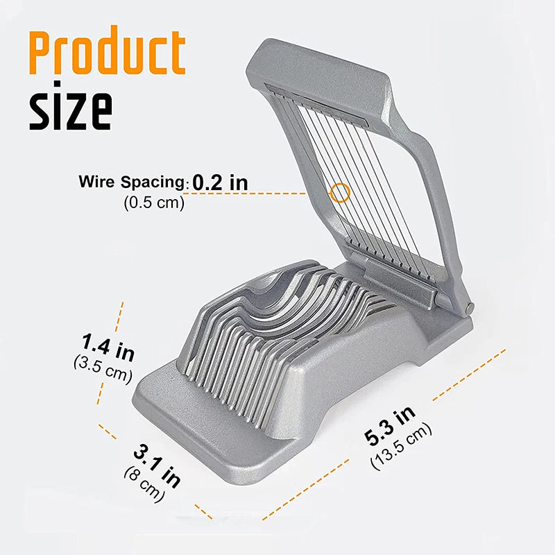 LMETJMA Stainless Steel Egg Slicer & Multi-Food Cutter JT188 Egg Slicer PRIMED
