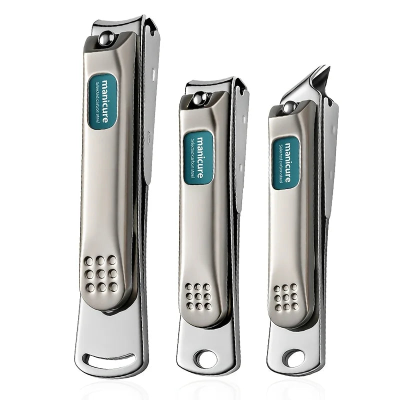 Stainless Steel Nail Clipper & Toenail Nipper – Ultra-Sharp Set Nail Clipper Set PRIMED Champagne 3 Clippers
