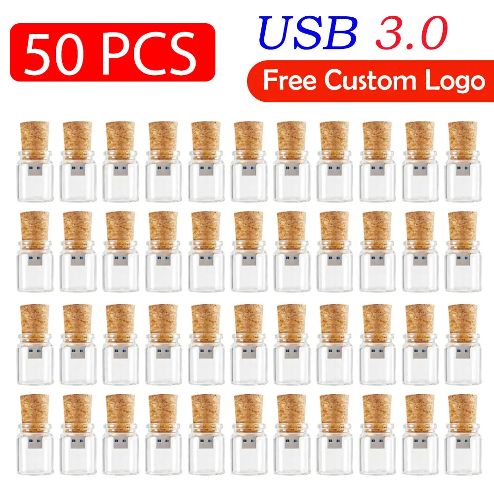 50 Pcs Wooden USB 3.0 Flash Drives 4–64GB | Custom Logo Gift USB Flash Drive PRIMED 32 GB USB