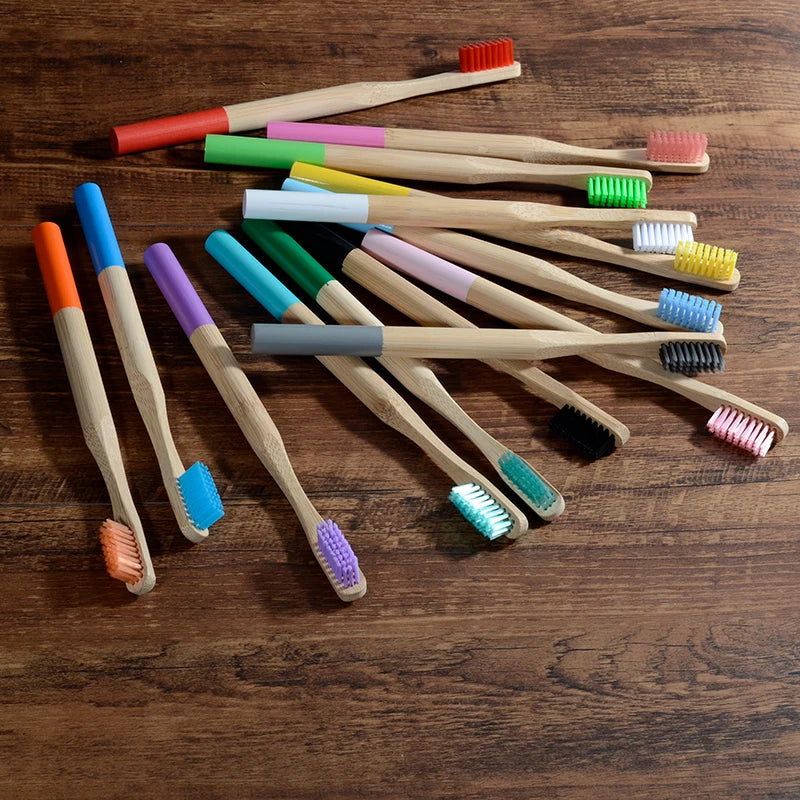 10-Pack Bamboo Toothbrush Medium Bristles | Eco Plastic-Free Bamboo Toothbrush PRIMED