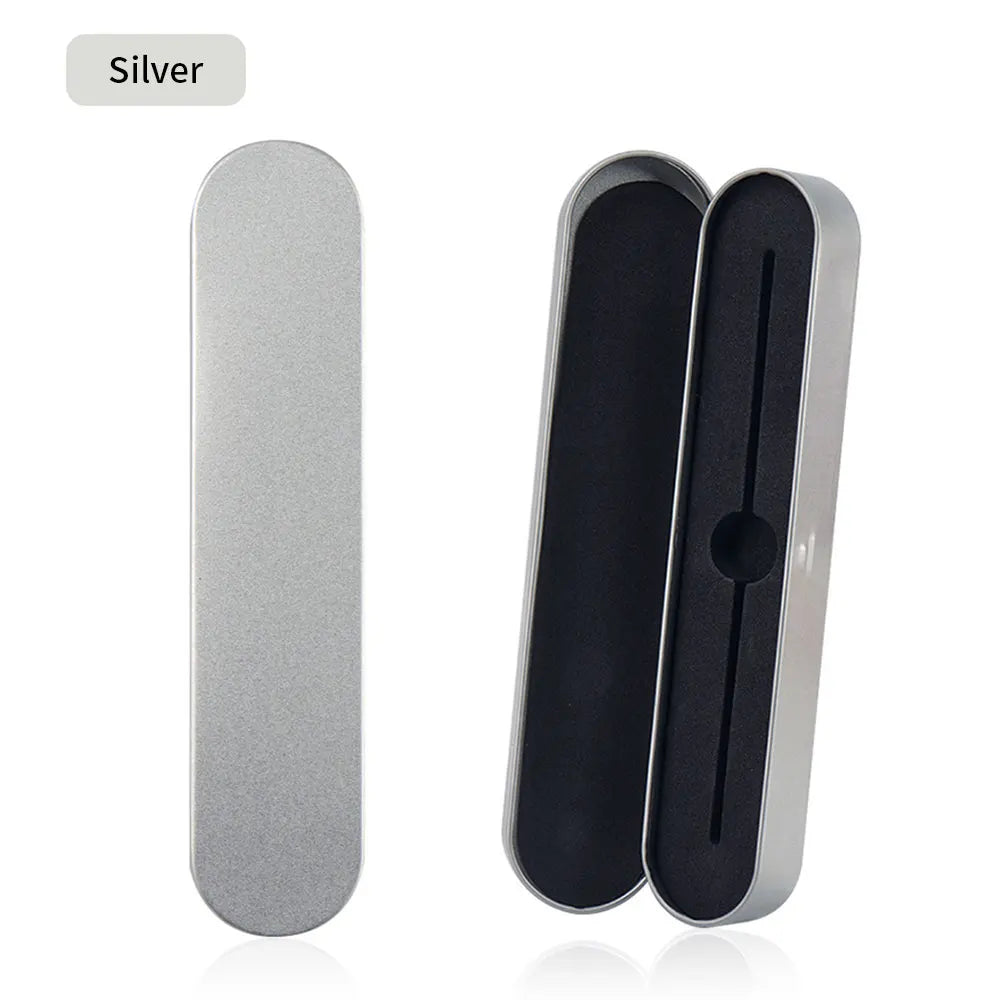 Magnetic Tinplate Eyelash Tweezer Case | Lash Storage Box Tweezer Storage Case PRIMED long-silver