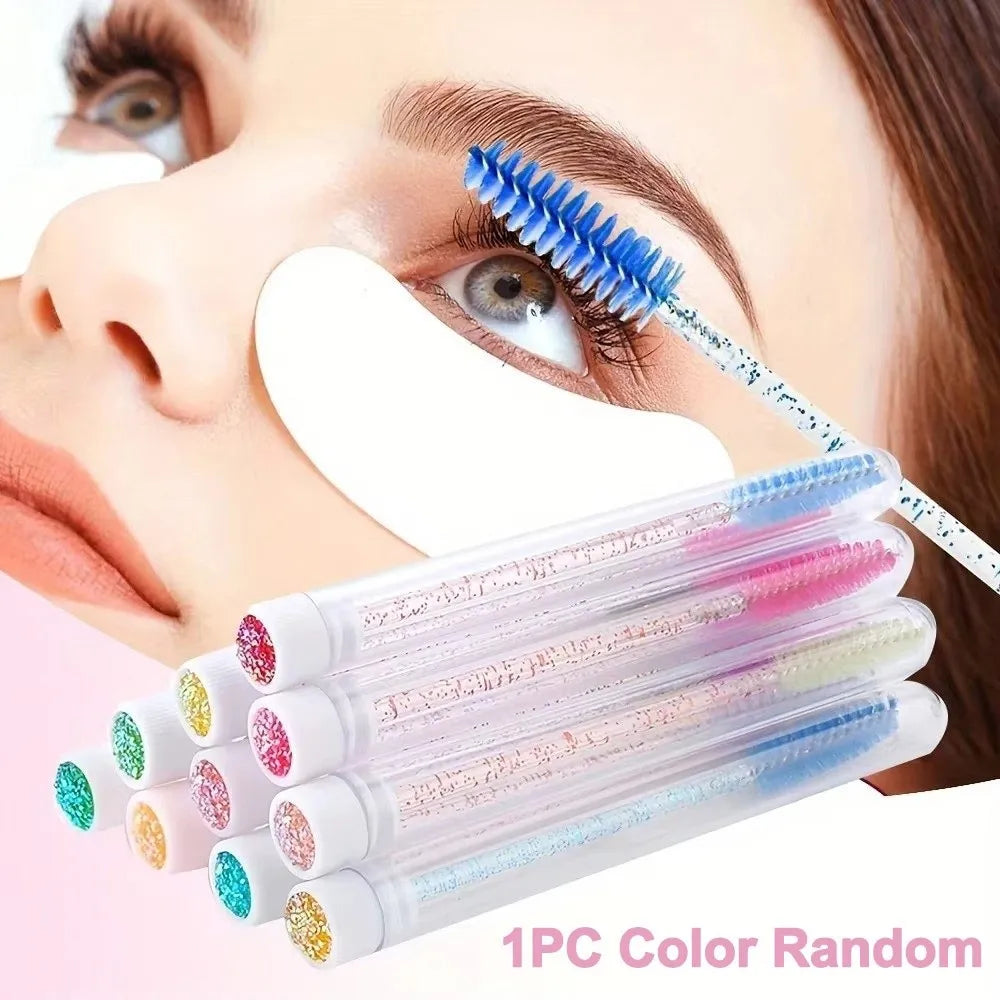 Reusable Sparkling Mascara Wand & Eyelash Brush in Tube Case