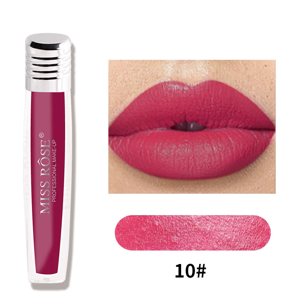MISS ROSE Velvet Matte Longwear Lipstick & Pearl Lip Glaze Matte Lip Glaze PRIMED M6701-001V-10