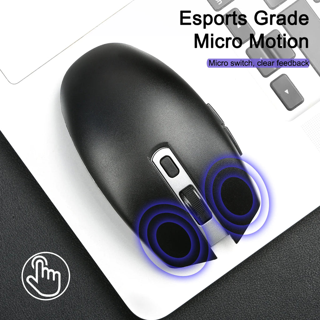 MissionFit 2.4G Wireless Ergonomic Mouse 1600DPI – Black Wireless Computer Mouse PRIMED
