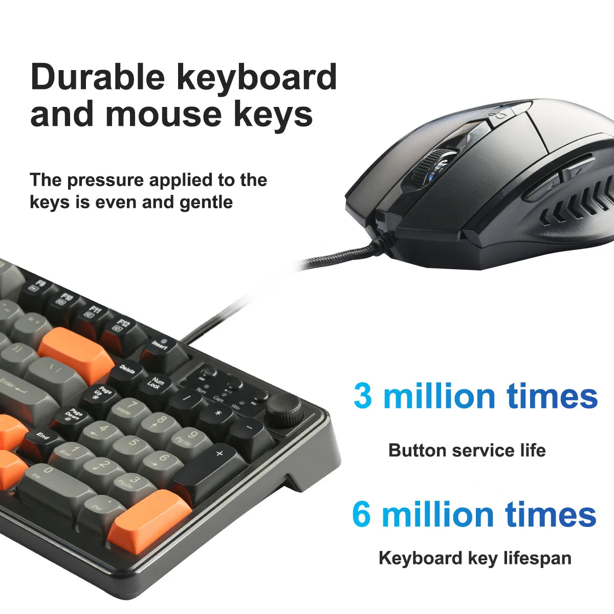 RGB Wired Keyboard & Mouse Combo – 98-Key Mechanical USB Set Keyboard Mouse Combo PRIMED