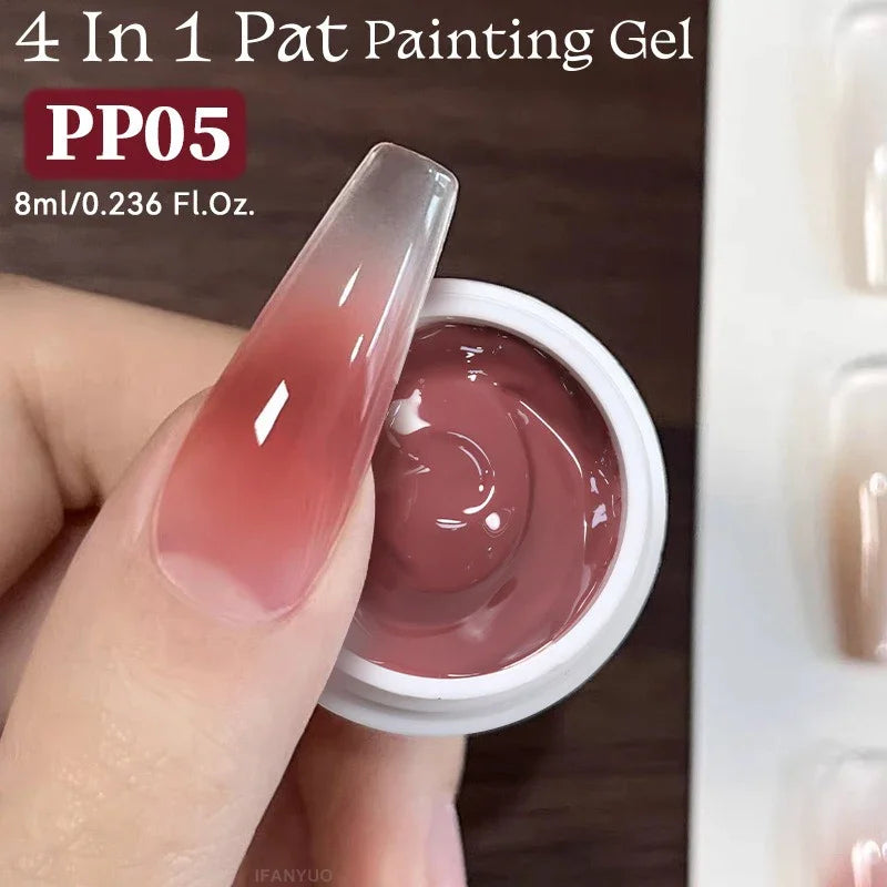 4-in-1 Pat Gel Nail Art Polish – Gradient, Liner & Stamping Gel Nail Polish PRIMED 05