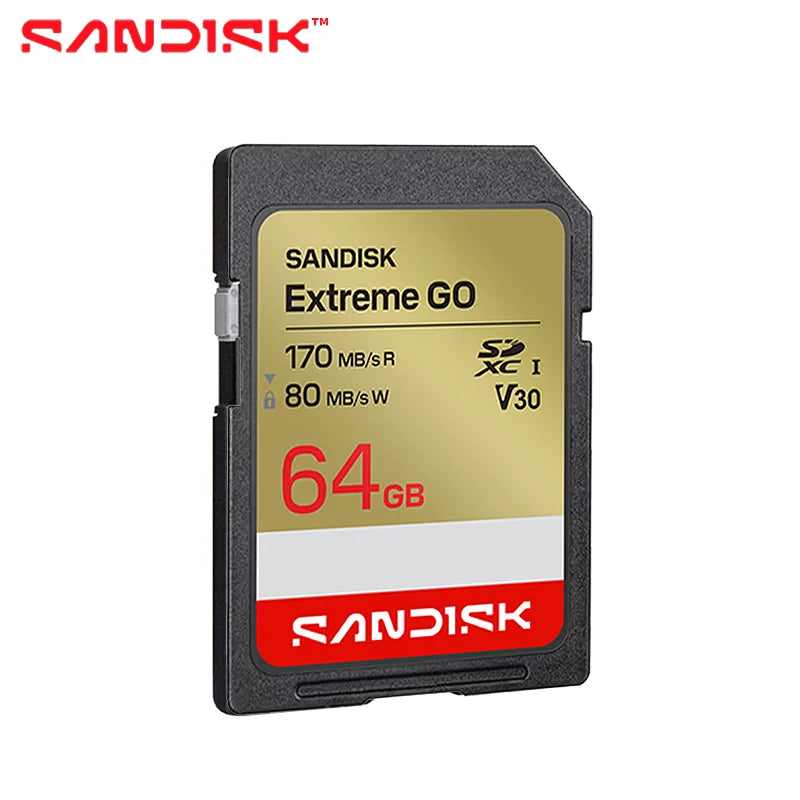 SanDisk Extreme GO SD Card UHS-I V30 | 32GB–256GB | 4K UHD SD Memory Card PRIMED