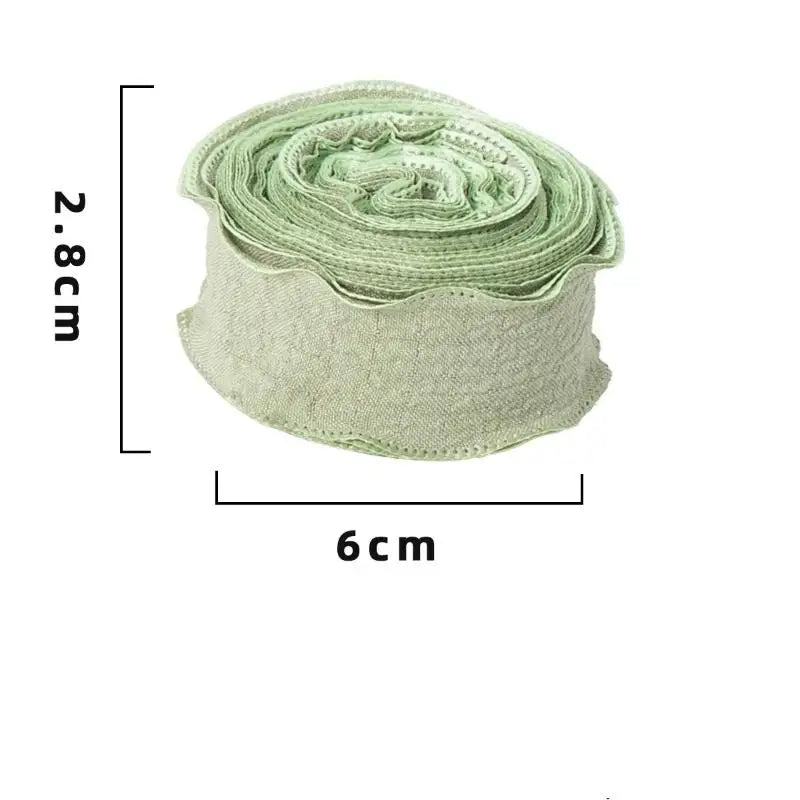 10 Yards Fishtail Wave Edge Pleated Chiffon Ribbon 2.5cm