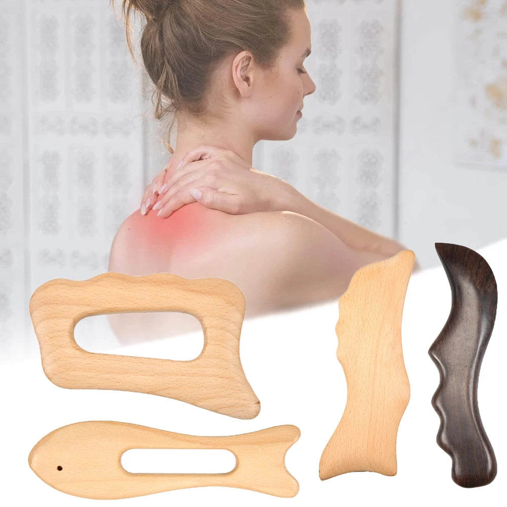 Wooden Gua Sha Scraping Massage Tool – Spa Body & Face