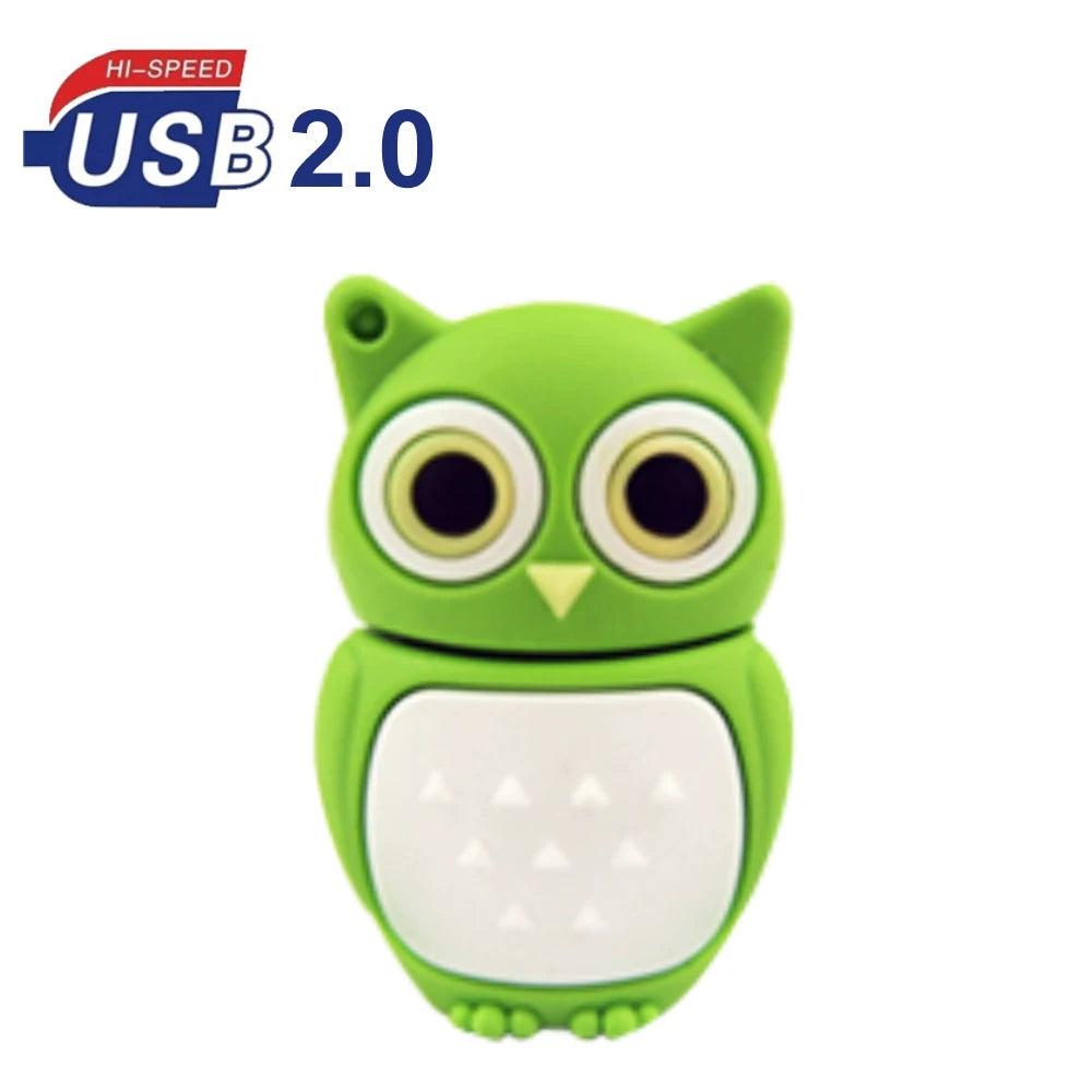 Cute Animal USB Flash Drive 2.0 – Cat Owl Penguin Frog 8–64GB USB Flash Drive PRIMED 4GB style 2