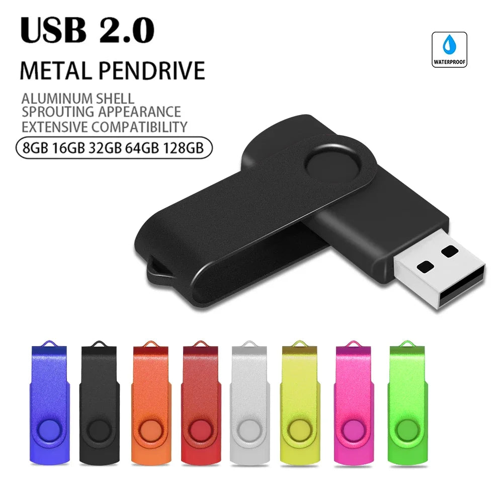 KAWEIDA Metal USB 2.0 Flash Drive 4GB–64GB | Gift Pen Drive USB Flash Drive PRIMED