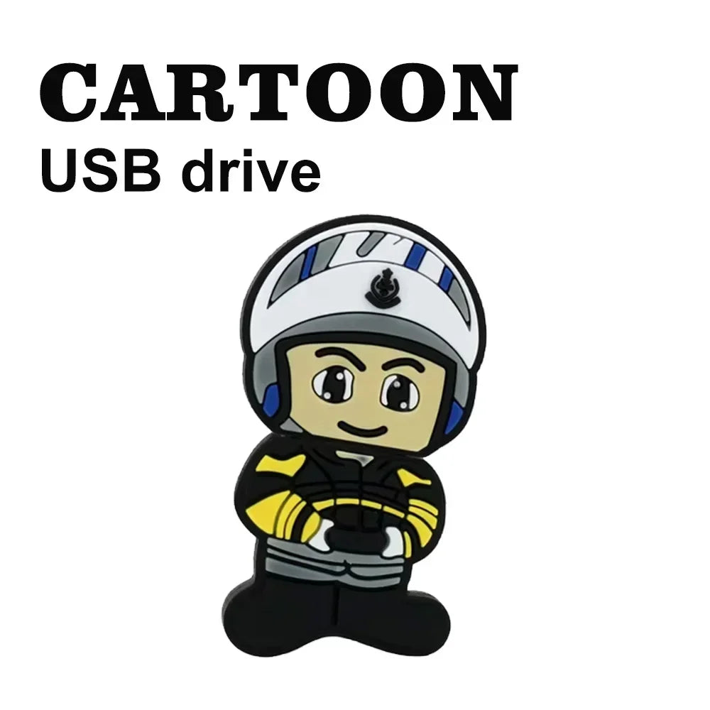 Fireman Fire Truck USB Flash Drive 8GB–128GB | Novelty Pen Drive Novelty USB Flash Drive PRIMED 4GB Style9