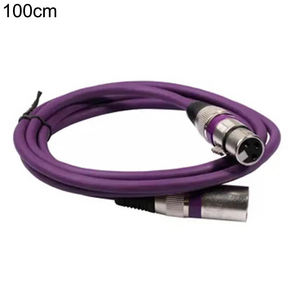 XLR Male to Female Shielded Audio Cable 100/180cm | Mic Cord XLR Audio Cable PRIMED Purple 100cm