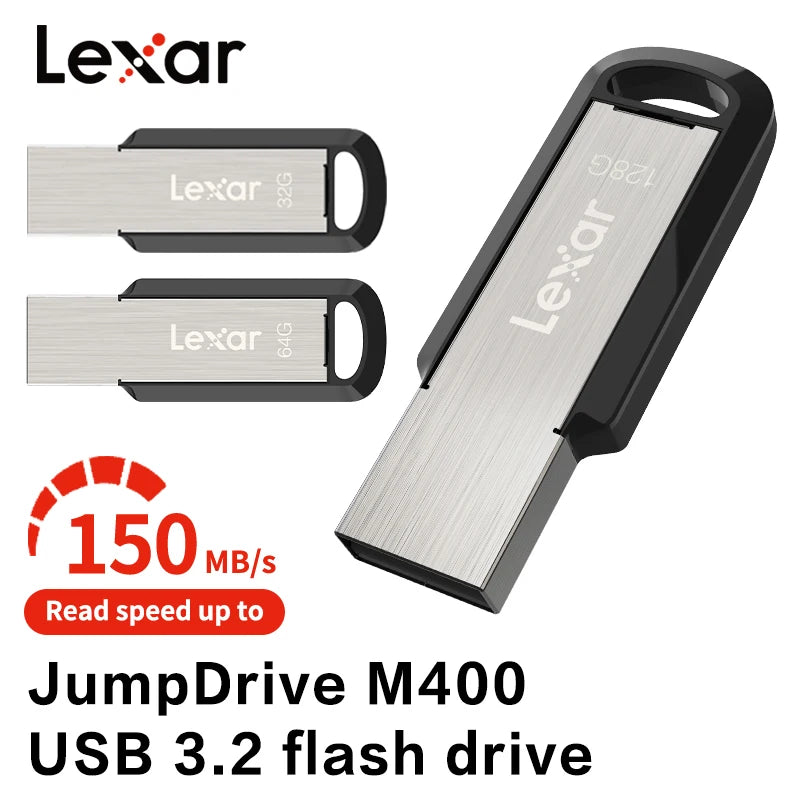 Lexar M400 USB 3.2 Flash Drive 32–256GB | AES Encryption USB Flash Drive PRIMED
