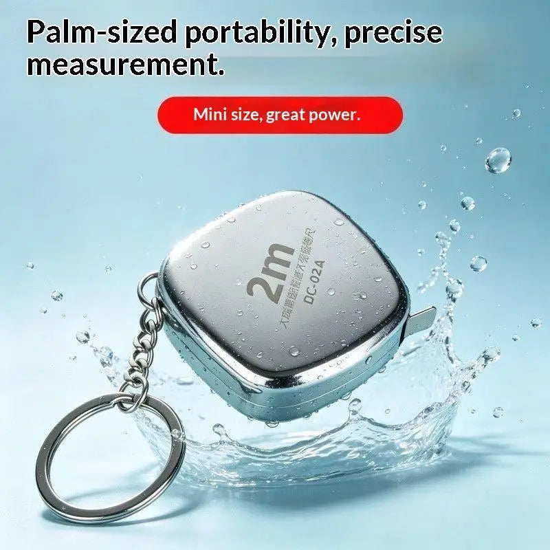 Mini 2M Keychain Tape Measure | Stainless Steel Retractable Keychain Tape Measure PRIMED