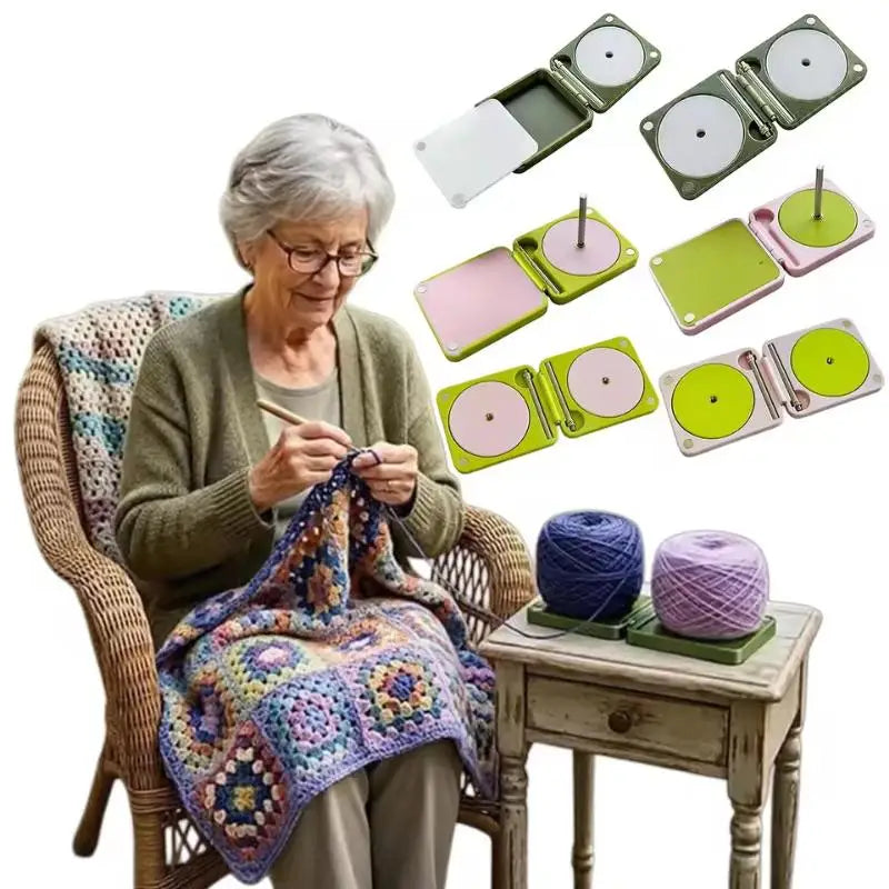 Foldable Portable Yarn Holder Spinner Box | Knitting Gift Yarn Spinner Holder PRIMED