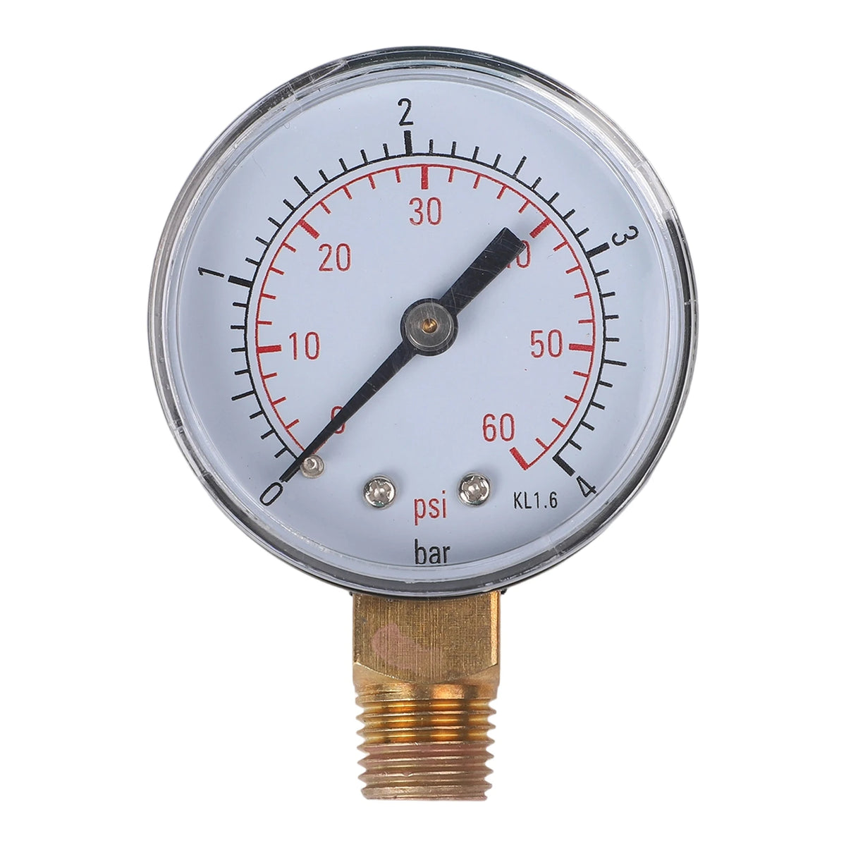 TS-50 Metal Pressure Gauge 0–4 Bar 1/4" NPT Radial HVAC