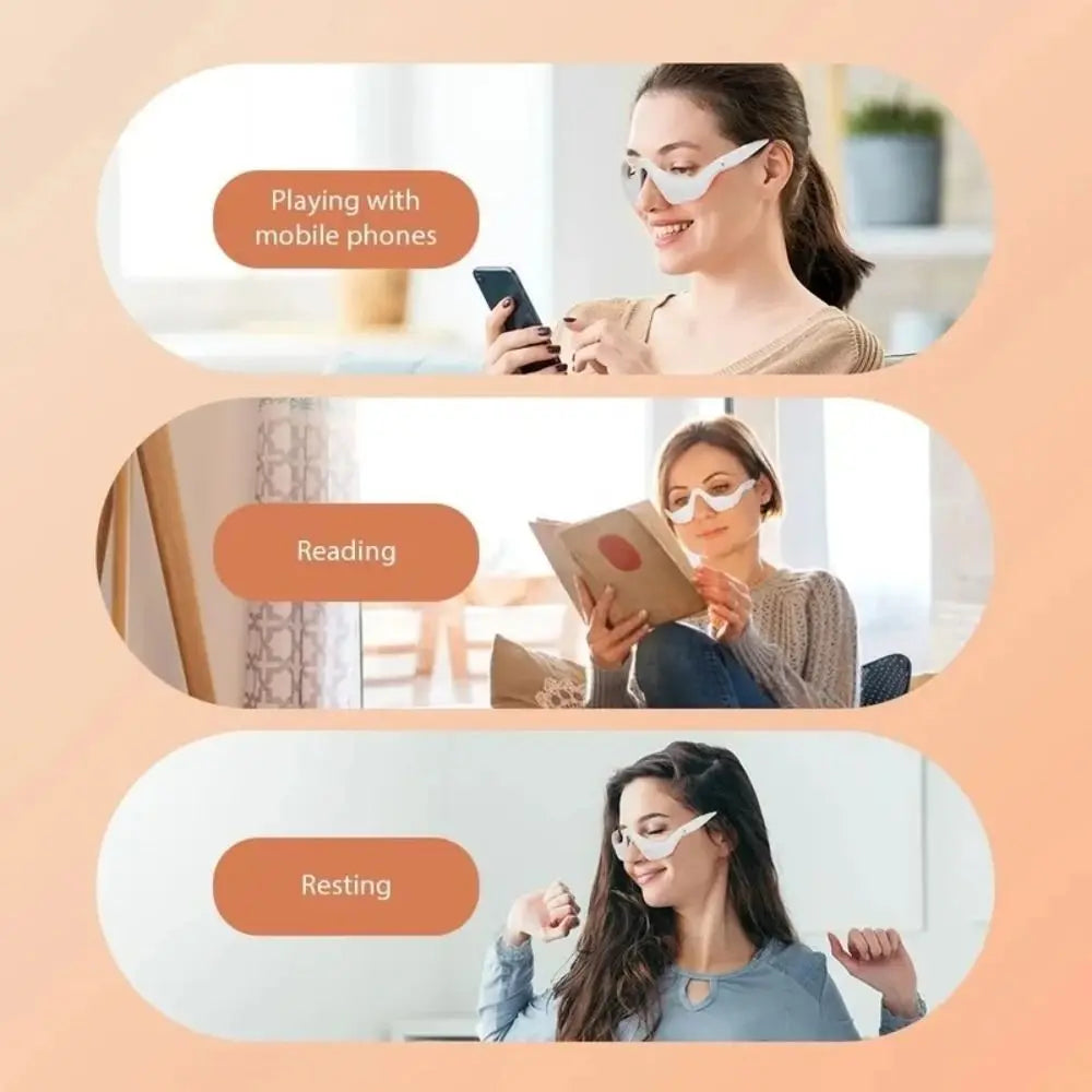 Wireless Eye Massager Wand – Warm Heat & Red Light Eye Massager Wand PRIMED