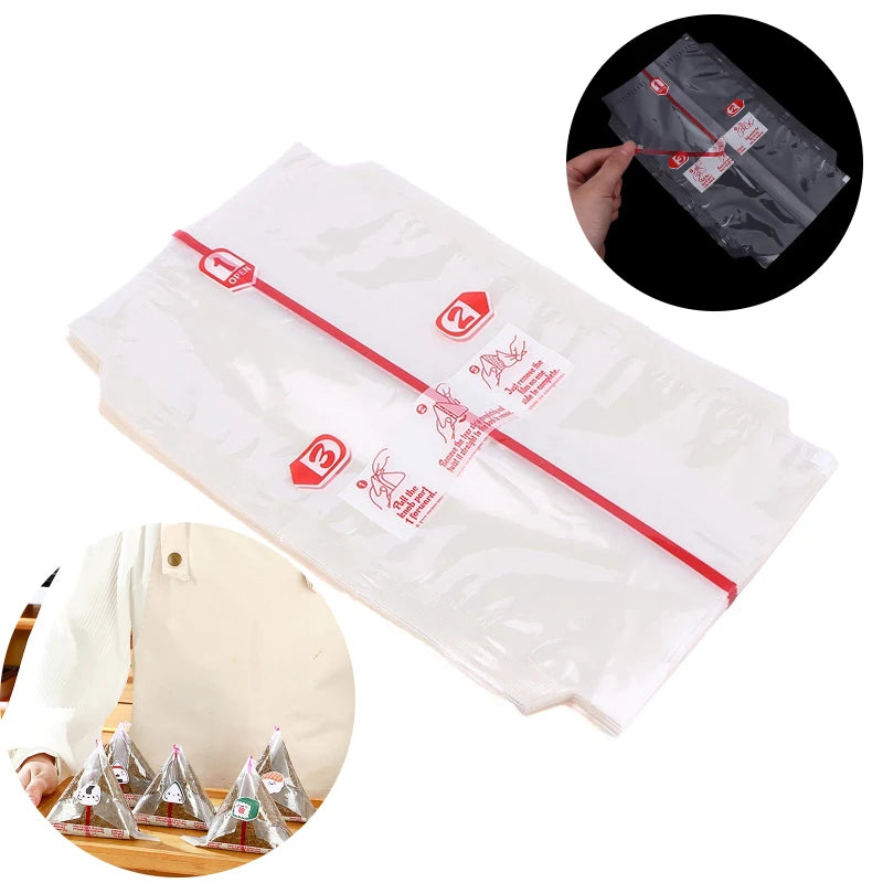 Disposable Onigiri Bags – Double Layer Triangle Rice Ball Wrap Food Packaging Bags PRIMED