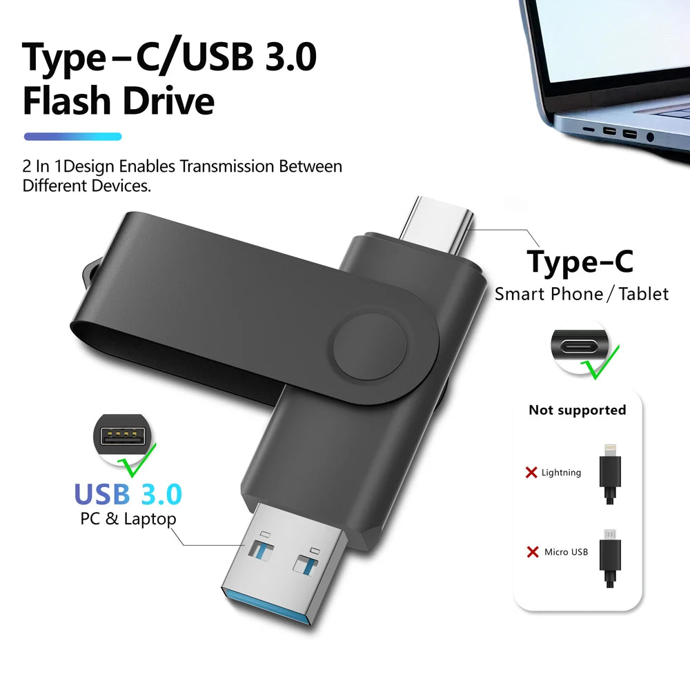 100-Pack Type-C USB 3.0 Flash Drives | Custom Logo 16–128GB USB Flash Drive PRIMED