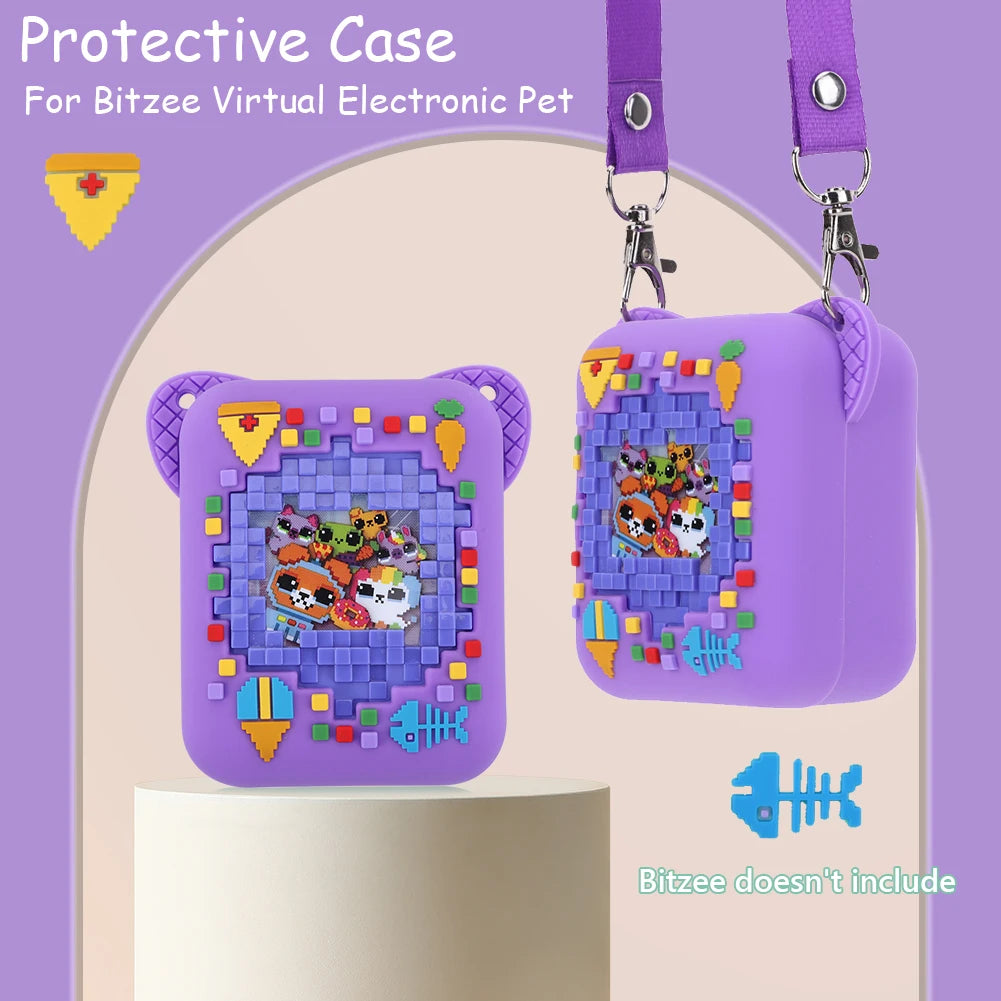 Silicone Case with Lanyard for Virtual Electronic Pet Toy Electronic Pet Case PRIMED