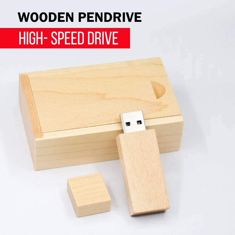 Wooden USB Flash Drive 8GB | Custom Logo Bamboo Walnut Gift Wooden USB Flash Drive PRIMED