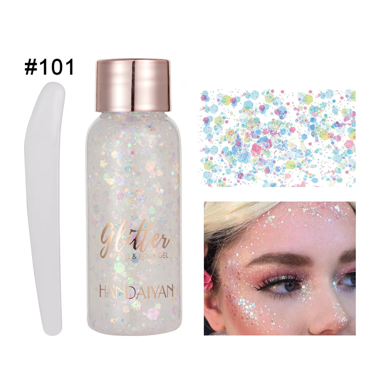 Mermaid Body Glitter Cream – Face, Hair, Nail Sequin Gel Body Glitter Gel PRIMED 101