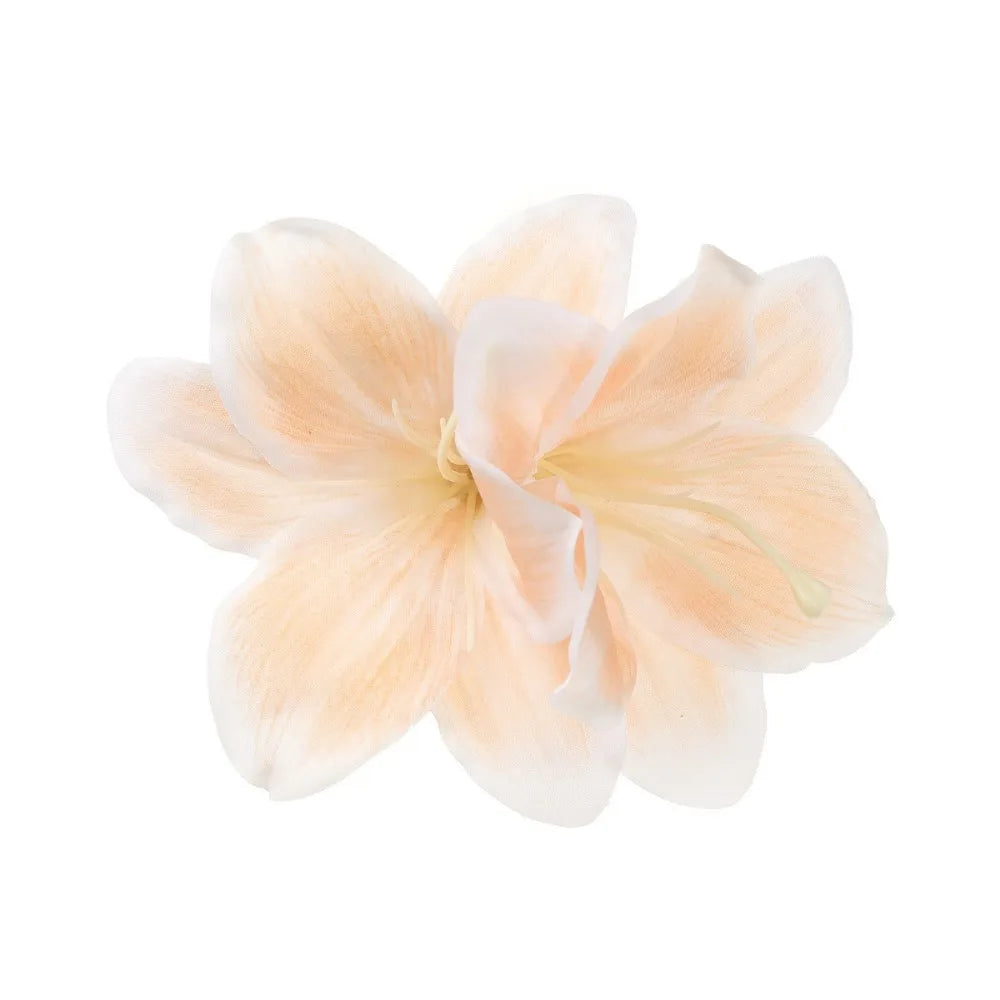 Lily Flower Duckbill Hair Clip | Bohemian Double Flower Floral Hair Clip PRIMED Champagne
