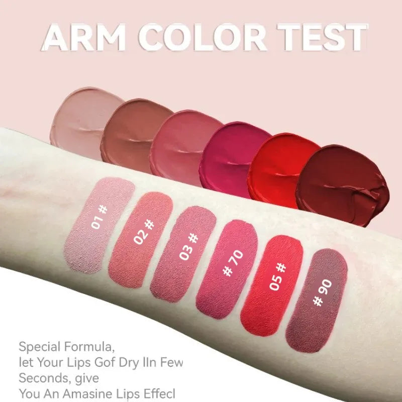 MLSMILE 3-Piece Matte Velvet Lip Gloss Set – Long-Lasting Lip Gloss Set PRIMED