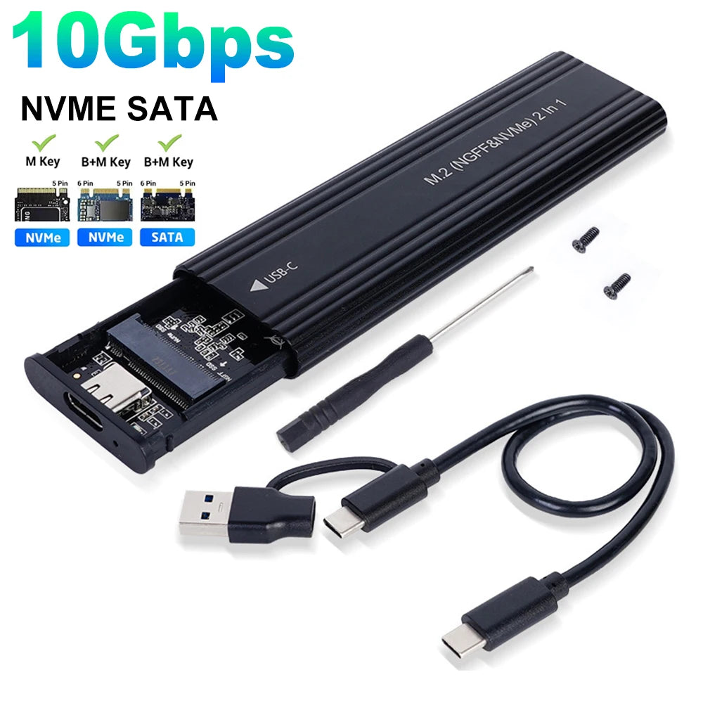 M.2 SSD Enclosure NVMe SATA Dual Protocol USB-C Adapter SSD Enclosure PRIMED NVME SATA 10Gbps China Mainland