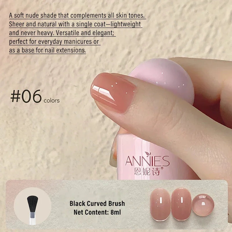 8ml Nude Gel Nail Polish – 23 Colors UV/LED Semi-Permanent Gel Nail Polish PRIMED 06