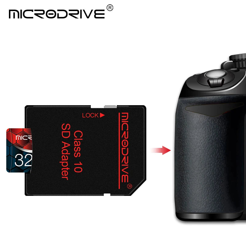 MicroDrive Micro SD Card Class 10 U3 V30 A1 – 4GB to 256GB Micro SD Card PRIMED