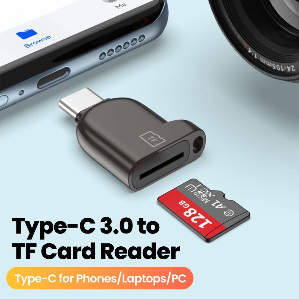 USB-C to MicroSD Card Reader USB 3.0 High-Speed Adapter USB-C Card Reader PRIMED