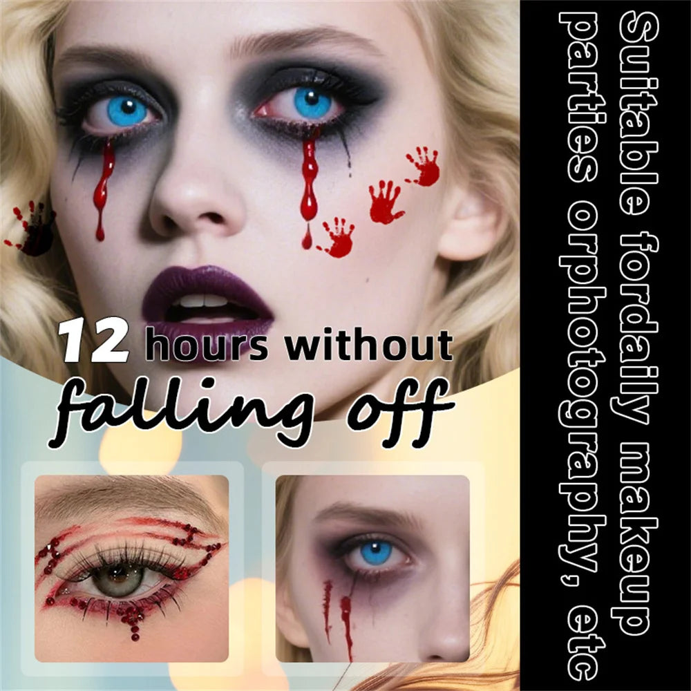 Halloween Glow Temporary Face Tattoo Sticker – Waterproof Decal Temporary Tattoo Sticker PRIMED