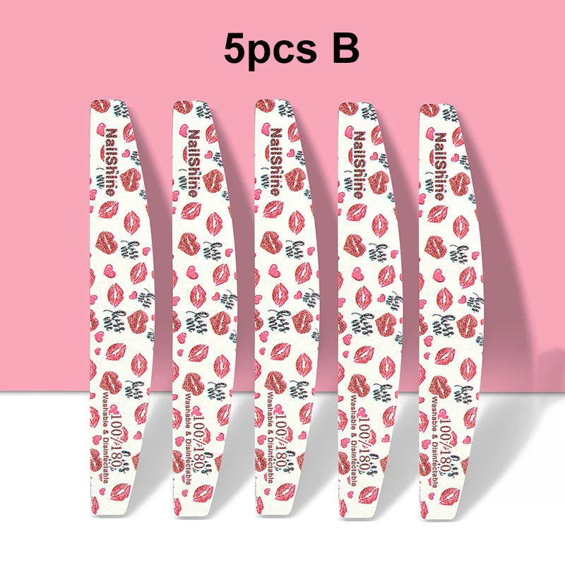 Professional Nail Files 100/180 Grit Buffer Block – 3/5/10 Pack