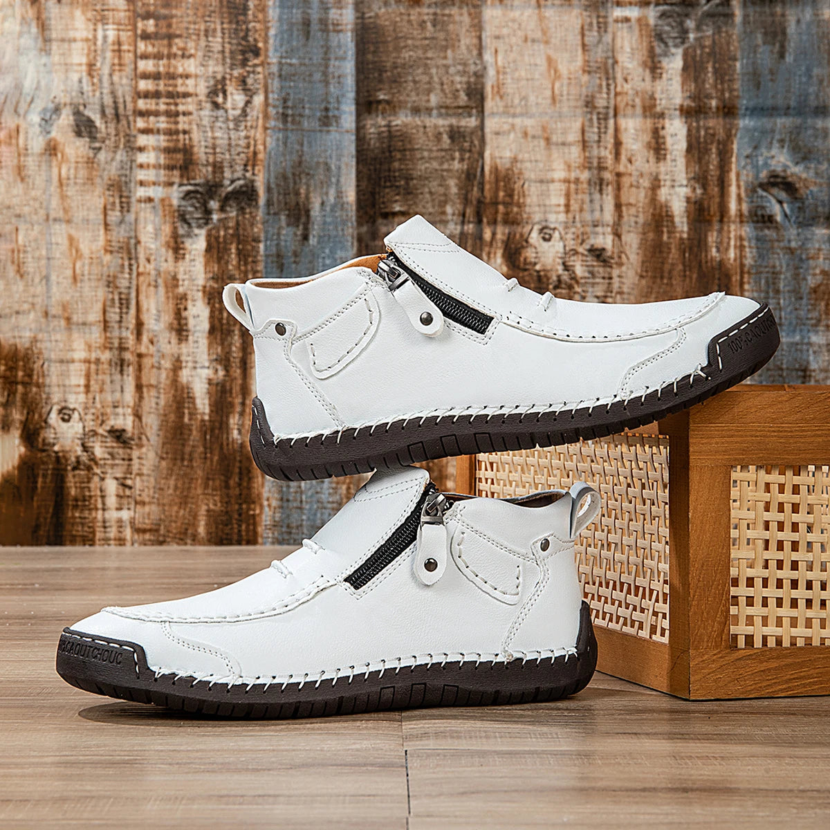 Men's Handmade Leather Ankle Boots | Zip Casual Shoes 39–48 Men's Leather Boots PRIMED