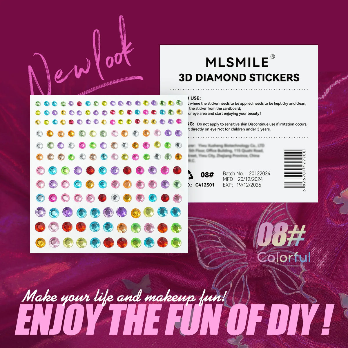 MLSMILE 3D Laser Face Tattoo Stickers | Eye Makeup Beauty