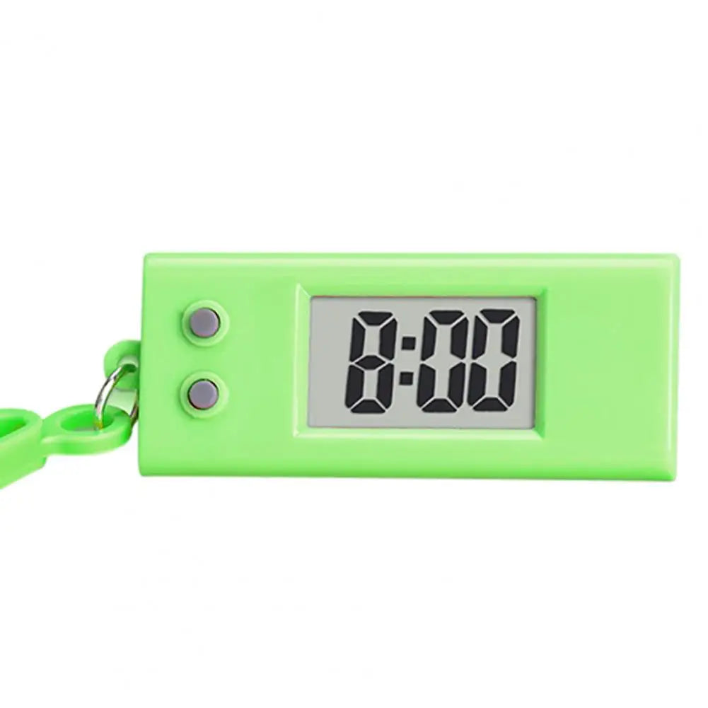 Triangle Mini LCD Digital Clock Keychain – Silent Desk Clock Digital Alarm Clock PRIMED Green