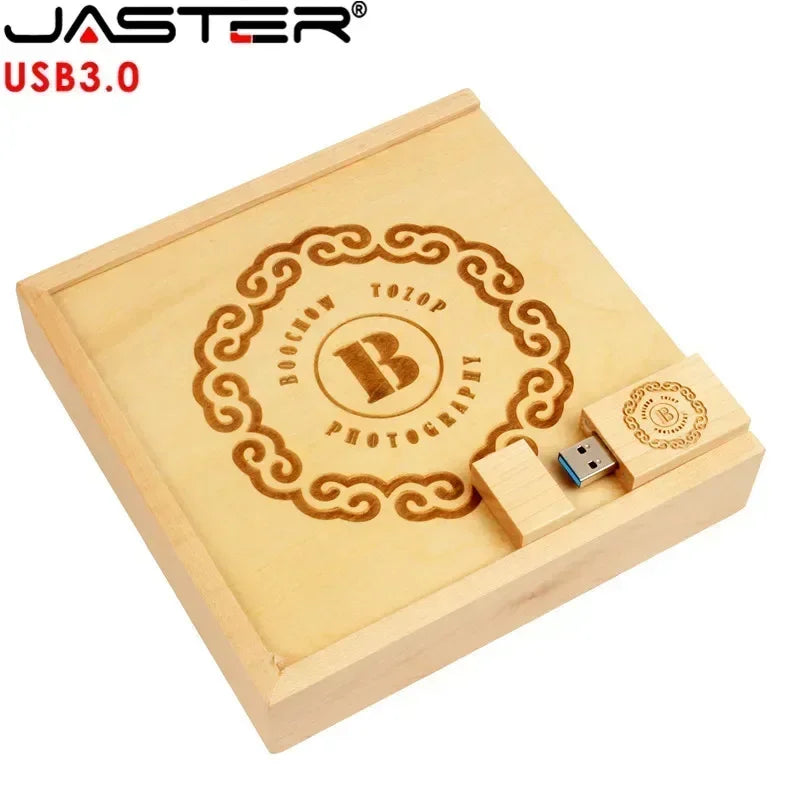 JASTER Wooden USB 3.0 Photo Album Box Flash Drive 16GB/32GB USB Flash Drive PRIMED