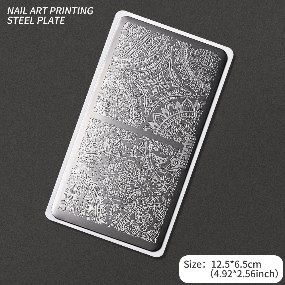 Nail Art Stamping Plate – Waves, Florals & Animal Designs