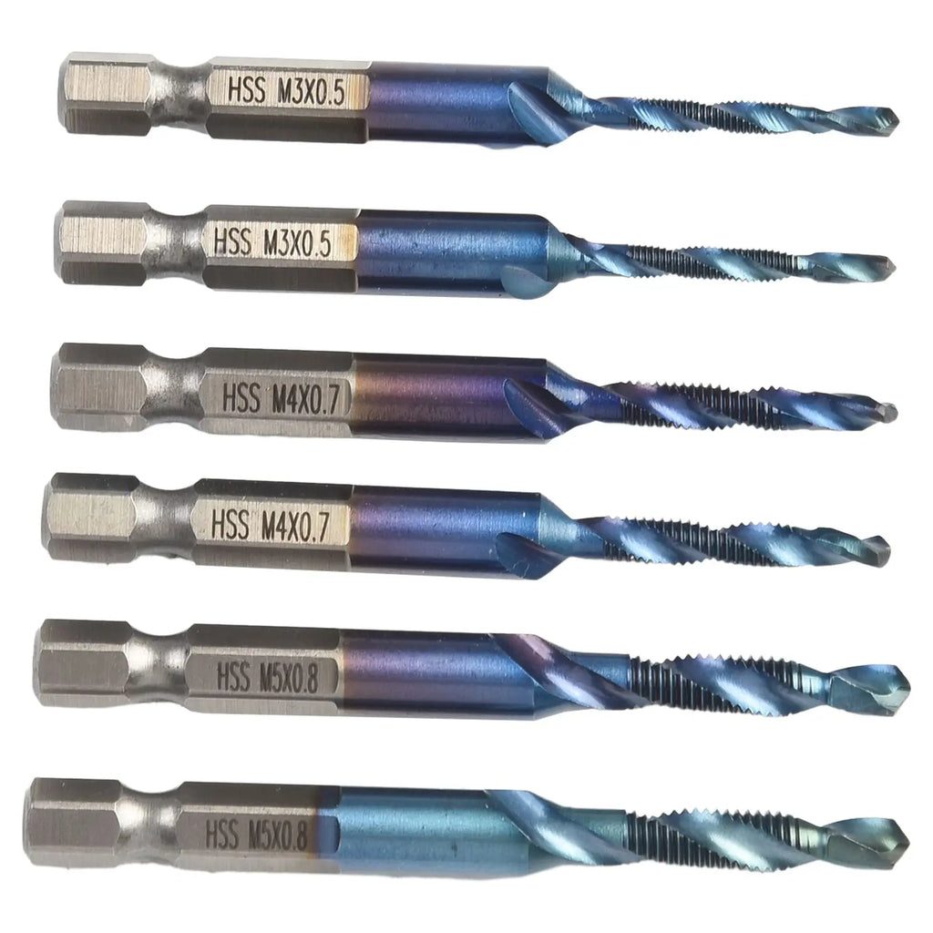 12-Pc HSS Hex Shank Drill & Tap Set M3–M10 Wide Spiral Groove Drill & Tap Set PRIMED China Mainland