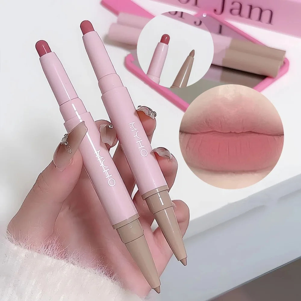 Double-Head Matte Lip Liner Pencil – Waterproof, Long-Lasting Lip Liner Pencil PRIMED
