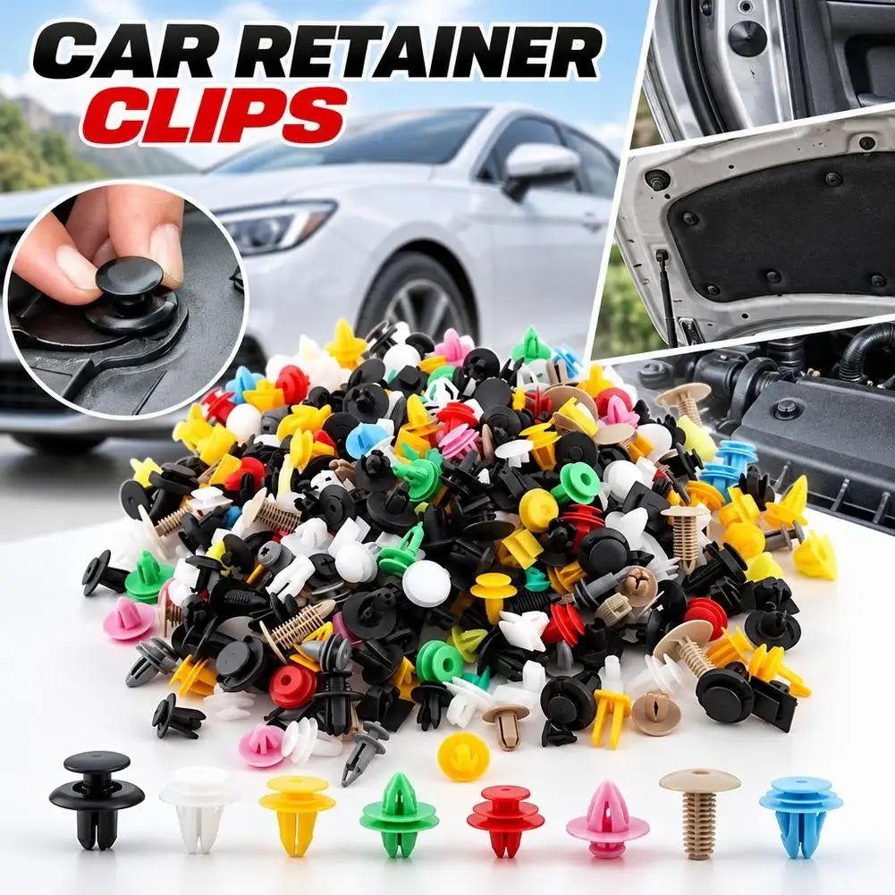 Universal Car Bumper Clips & Push Rivets Assortment – 100/200/500