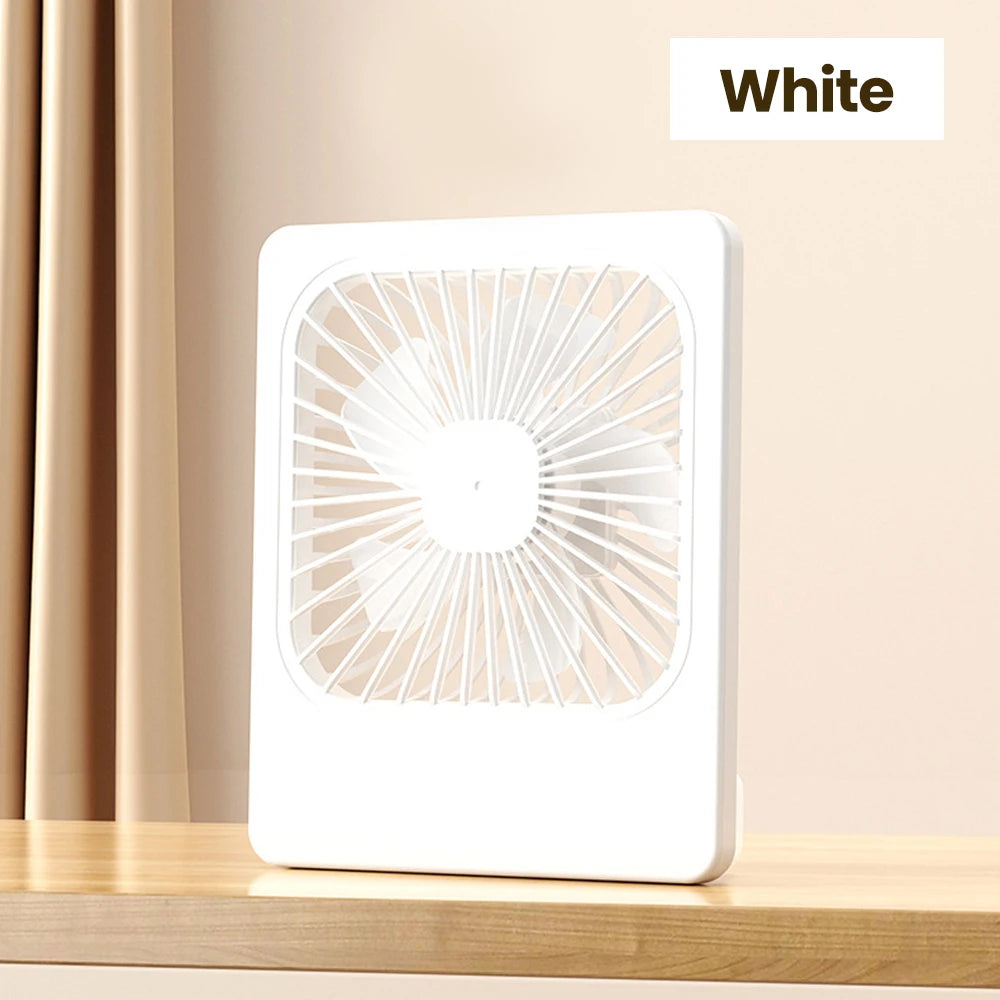USB Desktop Mini Fan – Portable Table Fan Home Office Dorm USB Desktop Fan PRIMED White-style B