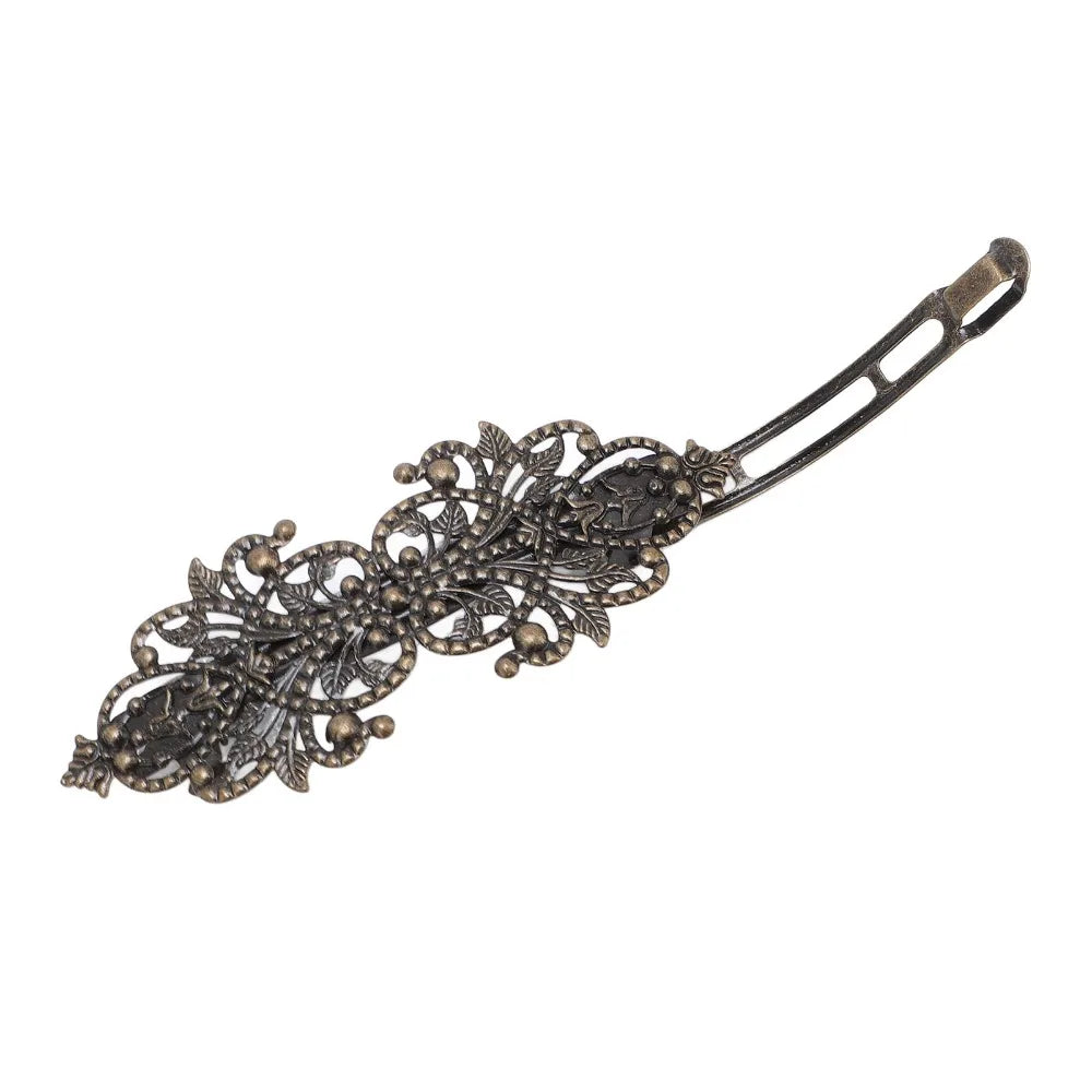 Vintage Antique Bronze Hair Clips Set of 3 | Retro Barrettes